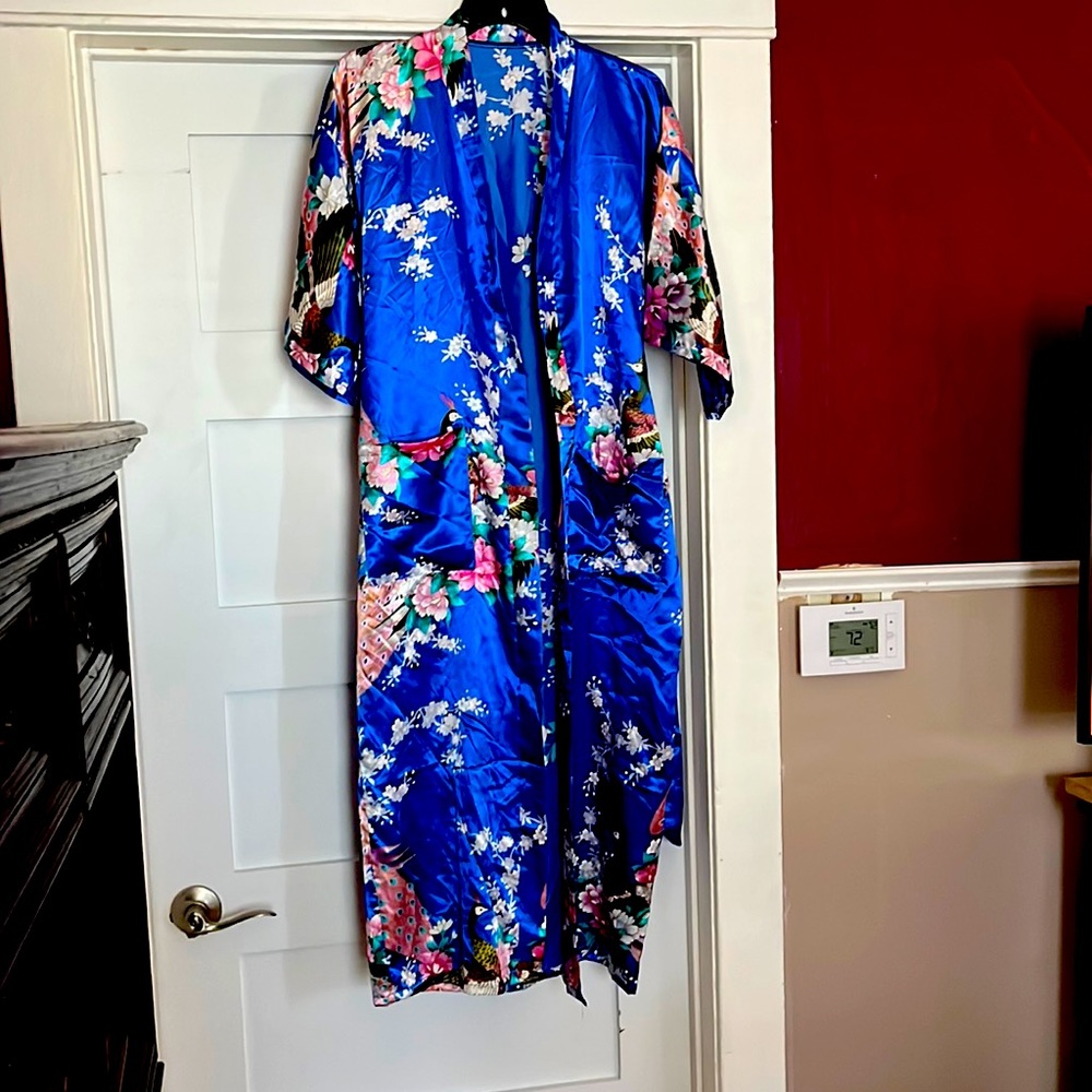 NWOT Asian Sateen Rob in Royal blue, pink, white and other colors, fits S/M